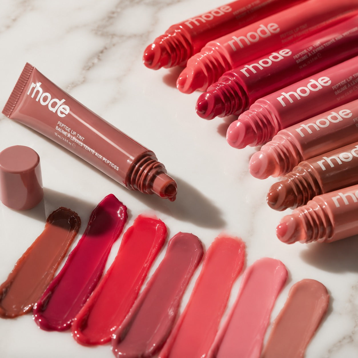 Rhode Peptide Lip Tint β Hydrating Glossy Lip Balm | Pack of 8 Shades