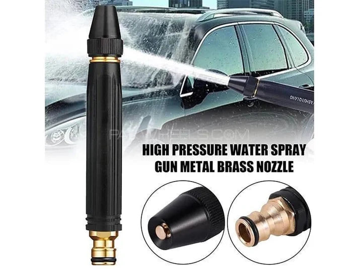 High-Pressure Metal Water Gun Nozzle – Powerful Hose Sprayer for Car, Bike, Garden & Home Cleaning