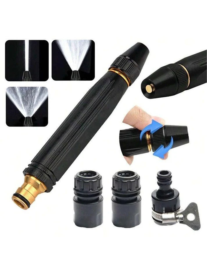 High-Pressure Metal Water Gun Nozzle – Powerful Hose Sprayer for Car, Bike, Garden & Home Cleaning