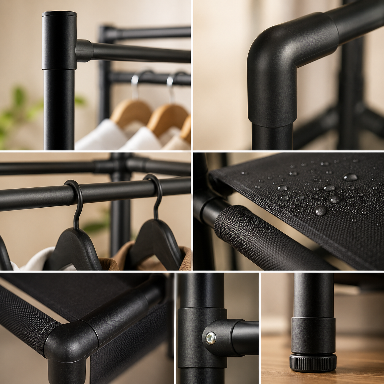 Multifunctional Corner Coat Rack – 3-Layer Space-Saving Organizer