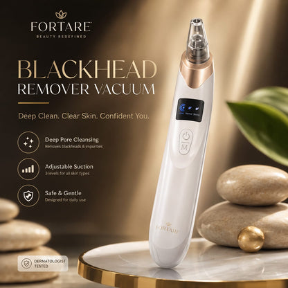 Electric Blackhead Remover Vacuum | Pore Cleaner & Acne Extractor with 5 Suction Heads | Facial Skin Care Tool