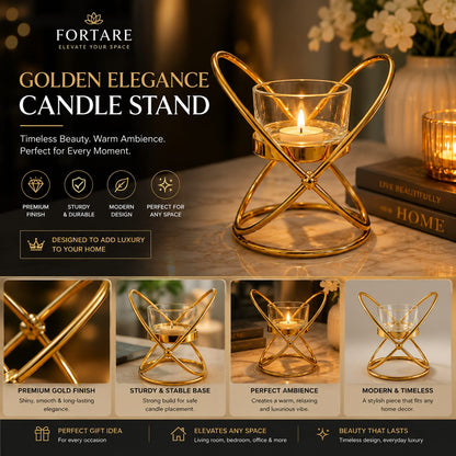 Elegant Black Metal Candle Holder – Decorative Table & Home Decor Stand (9 × 8 × 11 cm)