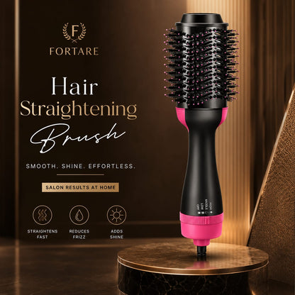 3-in-1 One Step Hot Air Brush Hair Dryer & Styler | Hair Dryer, Straightener & Volumizing Brush for Fast Salon-Style Results