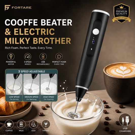 2-in-1 Rechargeable Coffee Beater & Electric Milk Frother | USB Rechargeable Handheld Drink Mixer2-in-1 Rechargeable Coffee Beater & Electric Milk Frother | USB Rechargeable Handheld Drink Mixer