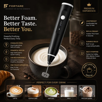 2-in-1 Rechargeable Coffee Beater & Electric Milk Frother | USB Rechargeable Handheld Drink Mixer2-in-1 Rechargeable Coffee Beater & Electric Milk Frother | USB Rechargeable Handheld Drink Mixer