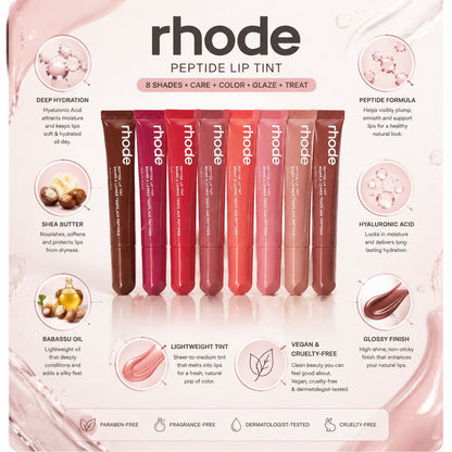 Rhode Peptide Lip Tint – Hydrating Glossy Lip Balm | Pack of 8 Shades
