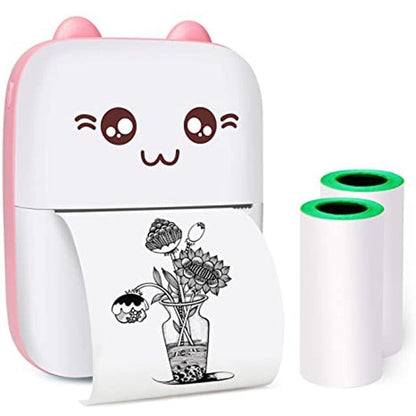 Mini Portable Pocket Thermal Printer | Wireless Bluetooth Inkless Photo, Label & Note Printer (Random Color)