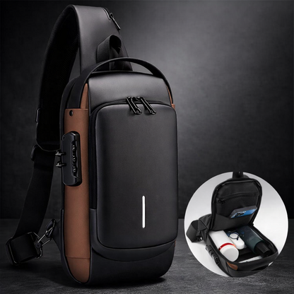 Premium Anti-Theft Sling Bag with Password Lock | Water-Resistant Crossbody Chest Bag for Travel, Work & Everyday Carry