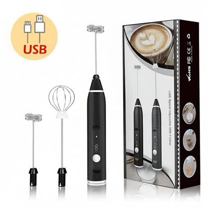 2-in-1 Rechargeable Coffee Beater & Electric Milk Frother | USB Rechargeable Handheld Drink Mixer2-in-1 Rechargeable Coffee Beater & Electric Milk Frother | USB Rechargeable Handheld Drink Mixer