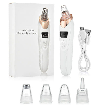Electric Blackhead Remover Vacuum | Pore Cleaner & Acne Extractor with 5 Suction Heads | Facial Skin Care Tool