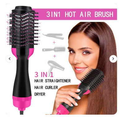 3-in-1 One Step Hot Air Brush Hair Dryer & Styler | Hair Dryer, Straightener & Volumizing Brush for Fast Salon-Style Results